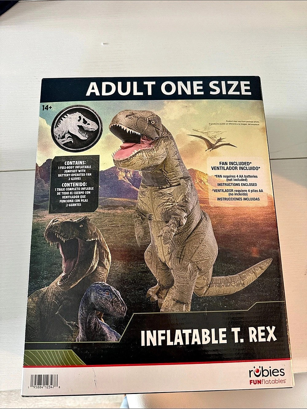 Rubies Inflatable T. Rex Adult Inflatable Costume NWT